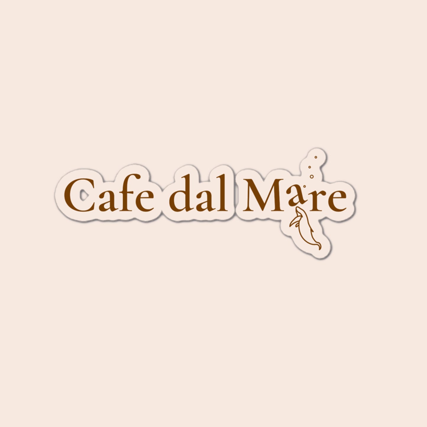 Café Dal Mare Brown Logo Sticker